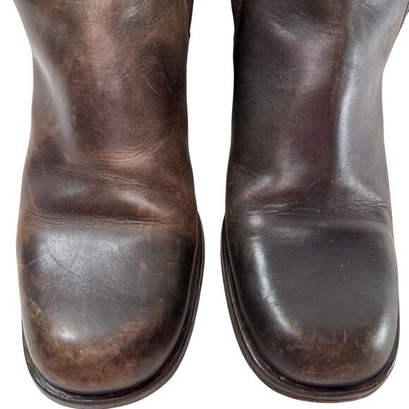 Chelsea Boot Vintage Y2K Size 8.5-9 Heeled Brown Leather Short Ankle Guess Italy - Picture 3 of 10